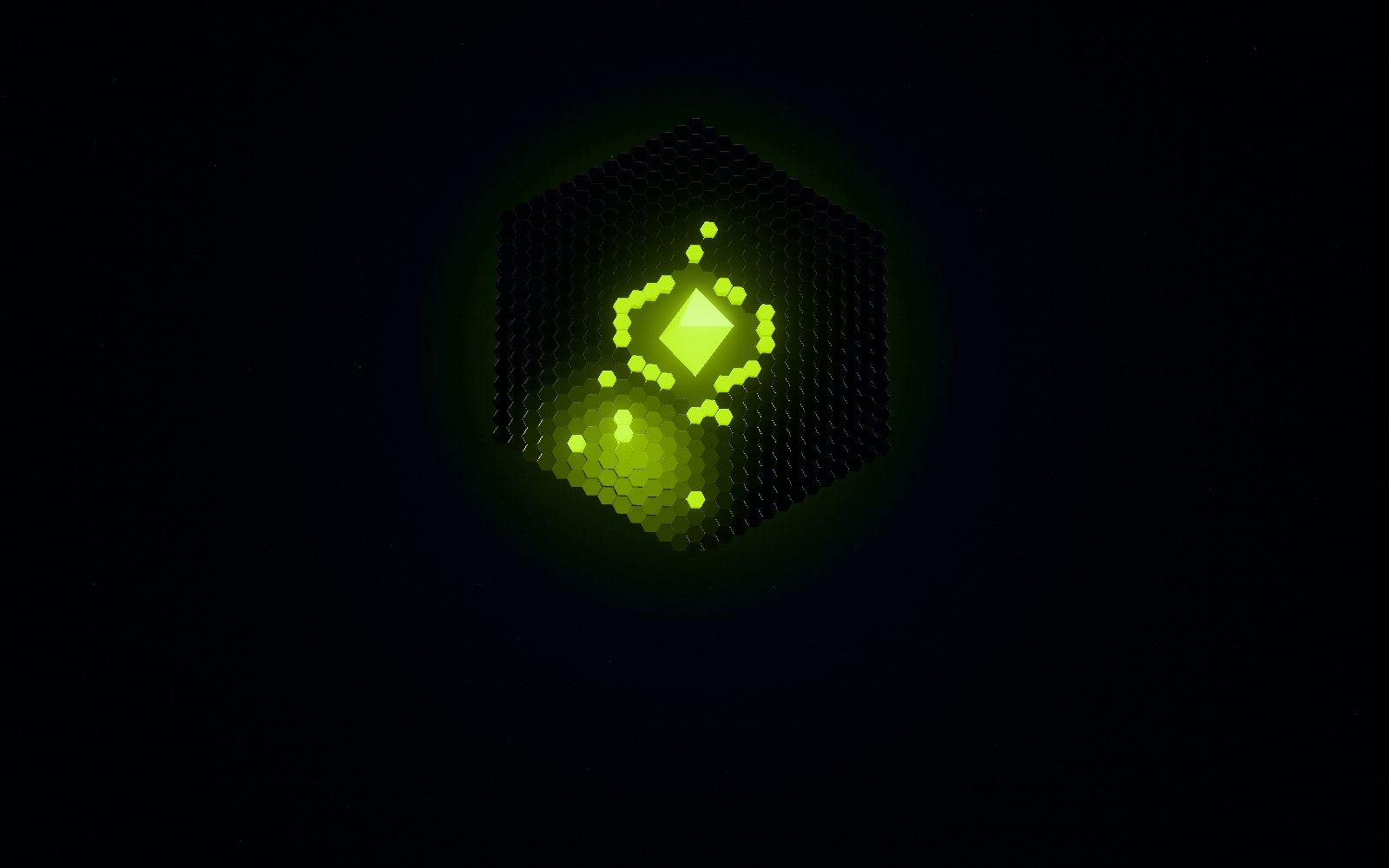 cimix.net ana sayfasında altıgen parçalardan oluşan gerçek zamanlı 3D Cimix logosu